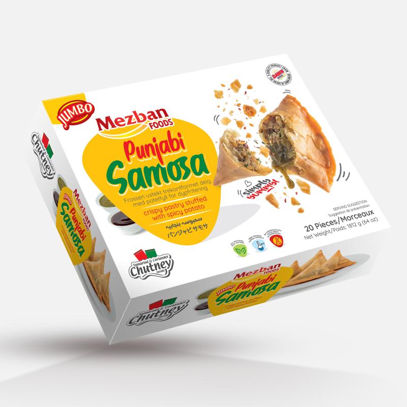 Punjabi Samosa Jumbo 85Gms 20 Pcs (Card Box)
