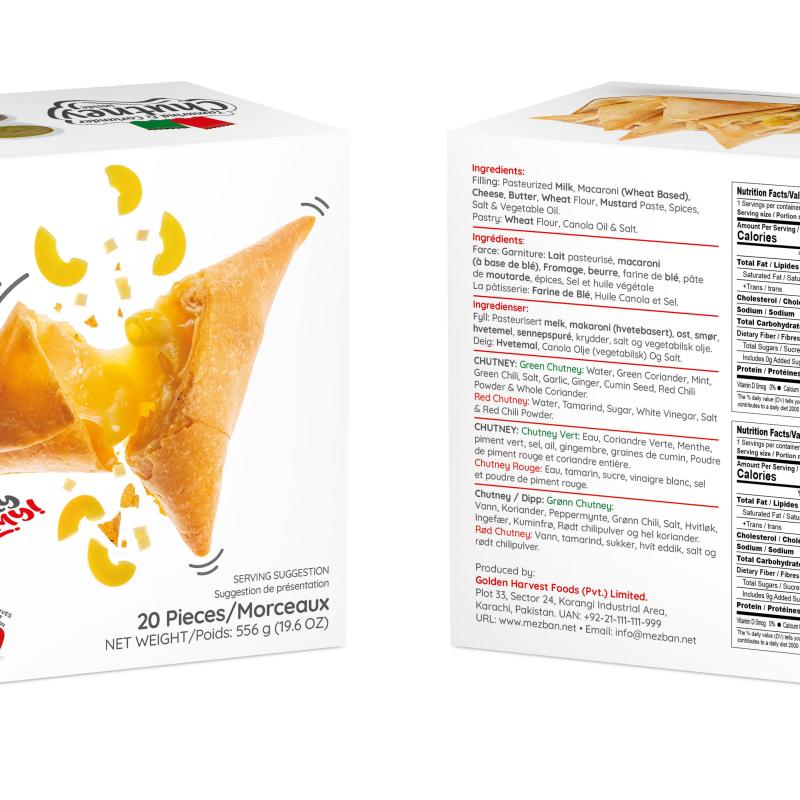Mezban Mac N Cheese Samosa (Pack of 20 pcs)