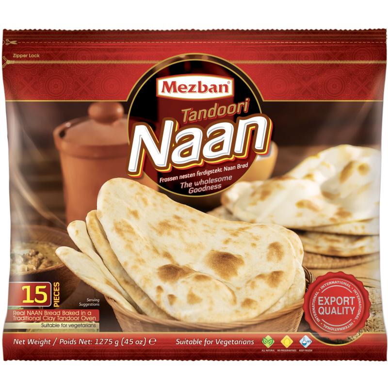 Mezban Tandoori Naan Bulk Pack (15 Pcs)