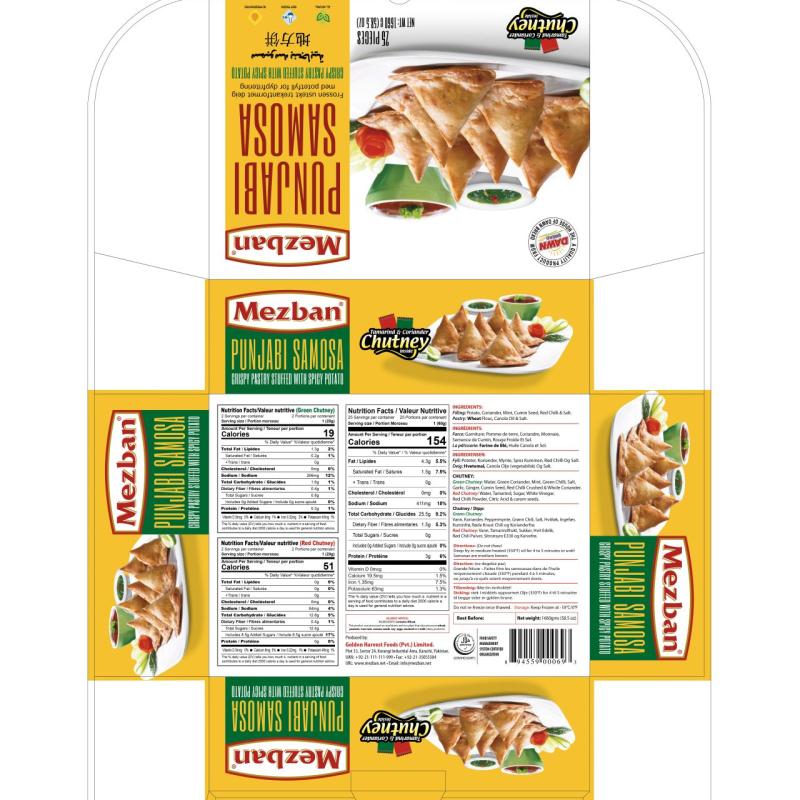 Punjabi Samosa 60Gms 25 Pcs (Card Box)